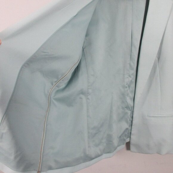 Club Monaco Blazer Women Light Green Open Wool Blend Career Office Work 506 - Picture 9 of 15